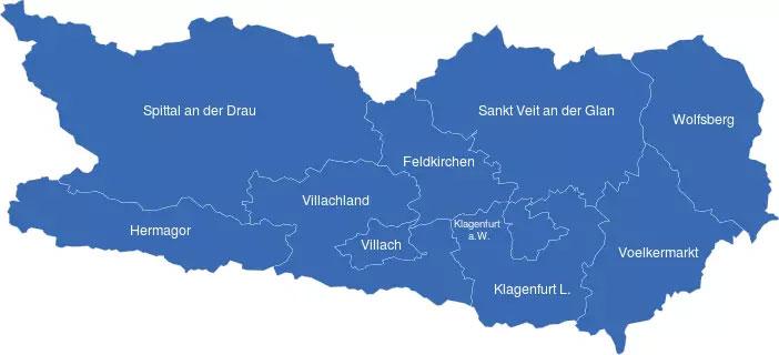 Karte von Kärnten